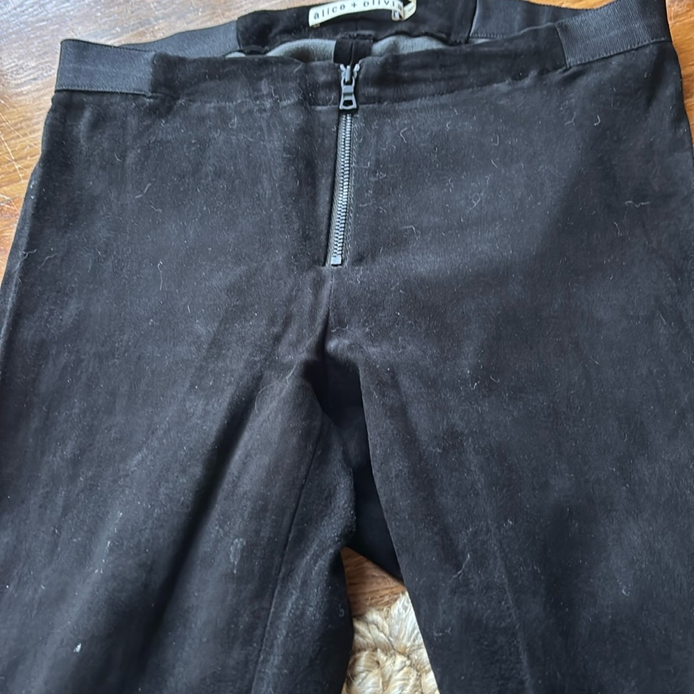 Alice + Olivia suede leggings